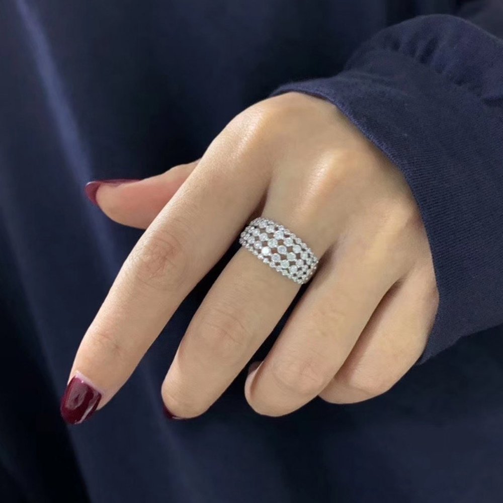 New Round Cut 925 Silver Wedding Ring - Picture 4 of 5